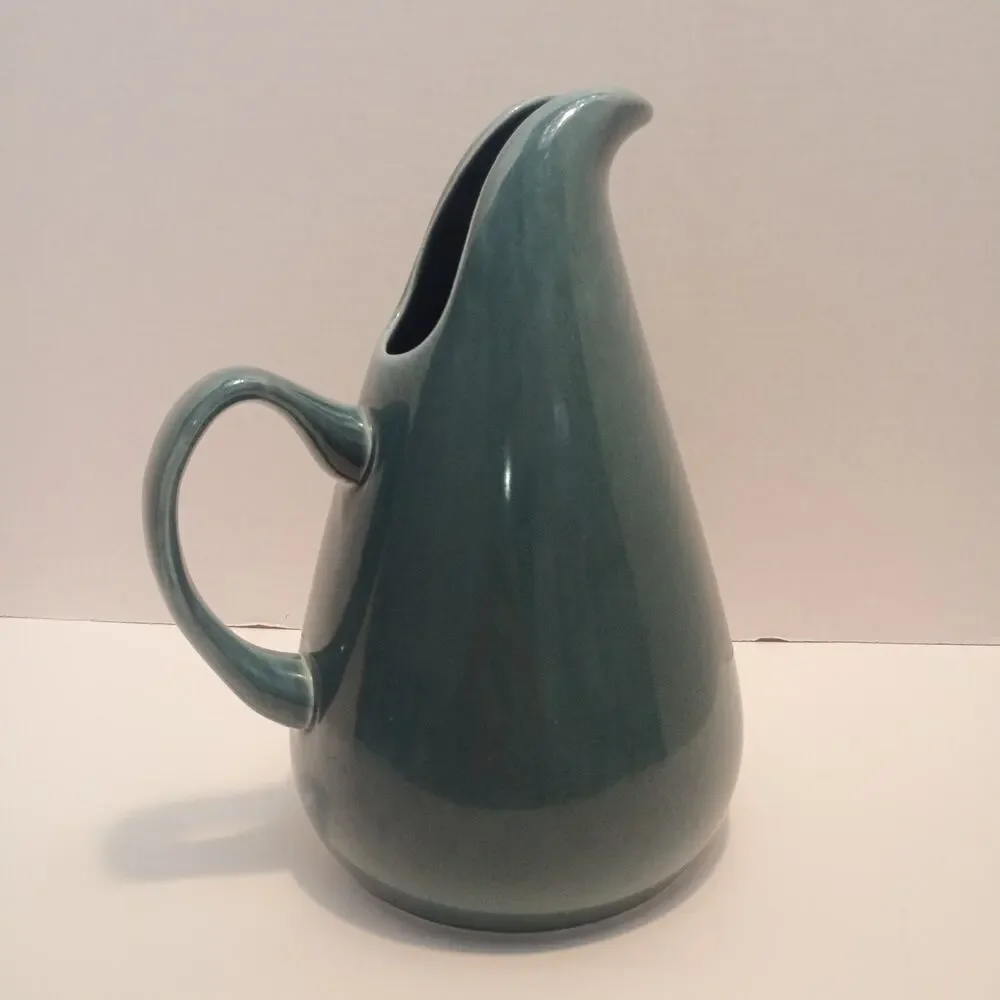 VTG Russel Wright Steubenville American MCM Water Pitcher Seafoam Blue 10.5